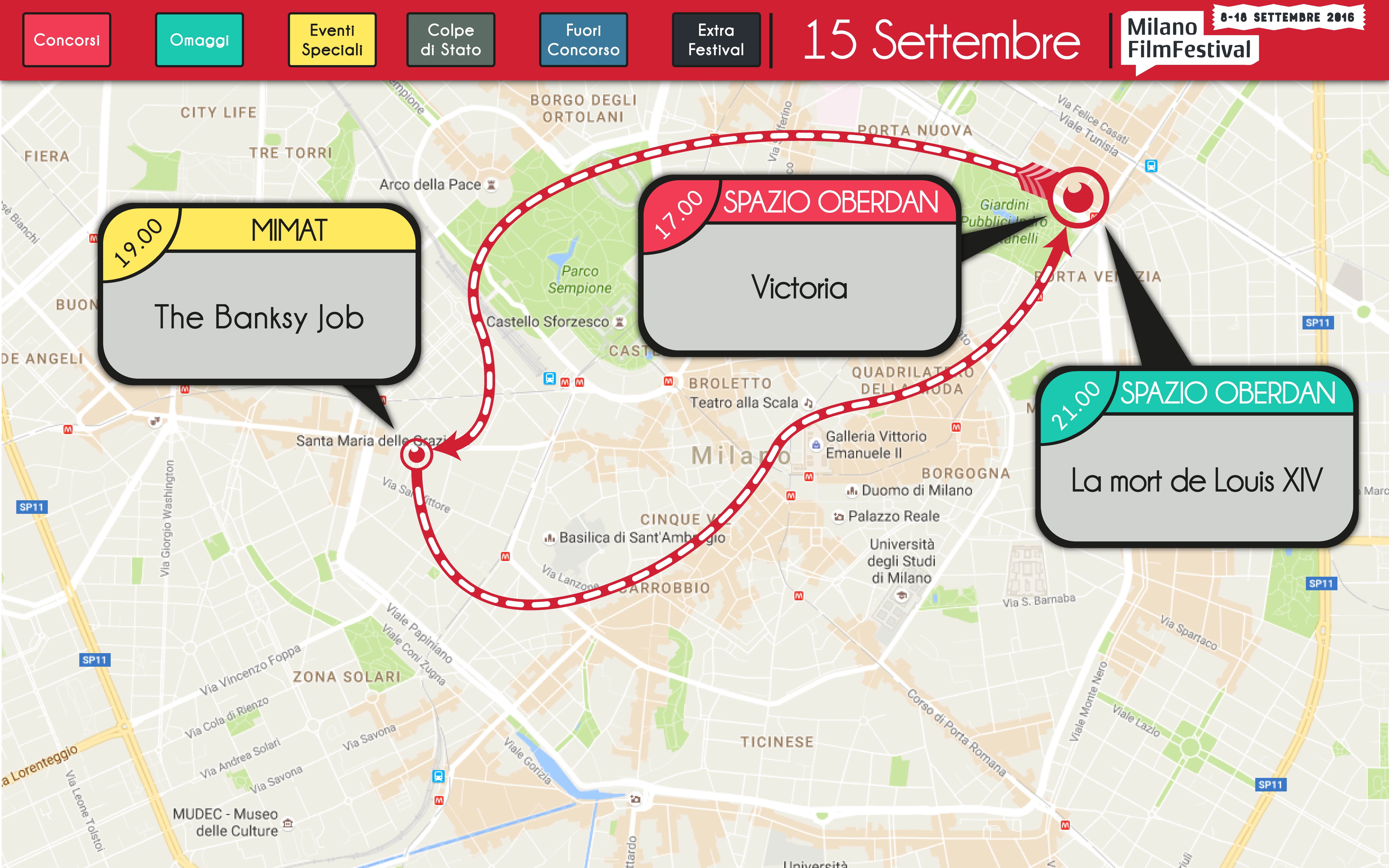 Milano Film Festival 2016 – La mappa di Giovedì 15 Settembre