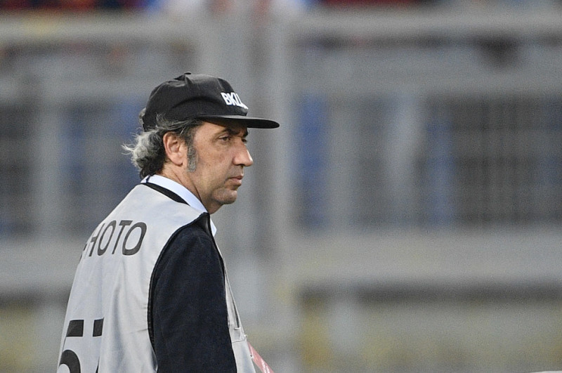 Paolo Sorrentino immortalato a bordo campo per Roma-Juventus