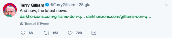 The Man Who Killed Don Quixote, Terry Gilliam NON ha perso i diritti del film (UPDATE)