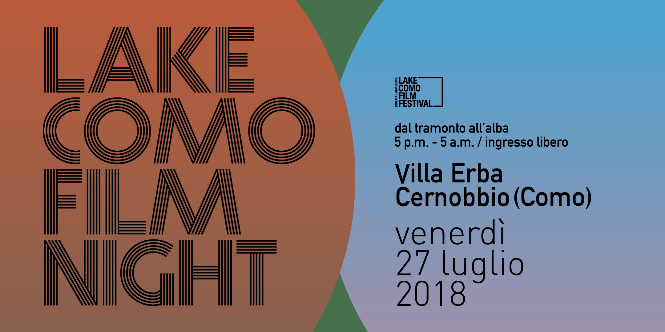Lake Como Film Night: al via venerdì 27 luglio la no-stop di film d'autore, performance musicali e tanto altro
