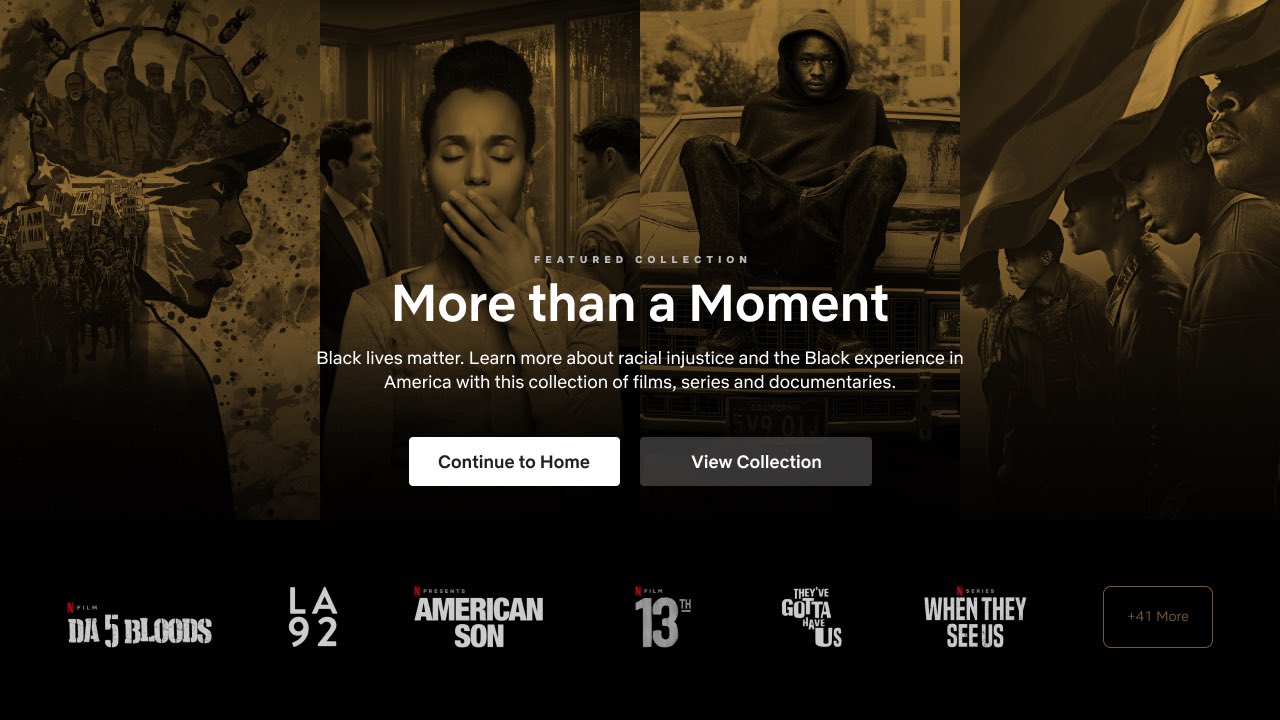 More than a moment: Netflix inaugura una sezione di film e serie tv a sostegno del Black Lives Matter