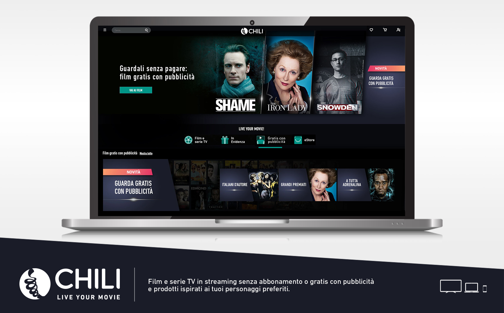 CHILI lancia il servizio di Advertising-based Video on demand (AVOD)