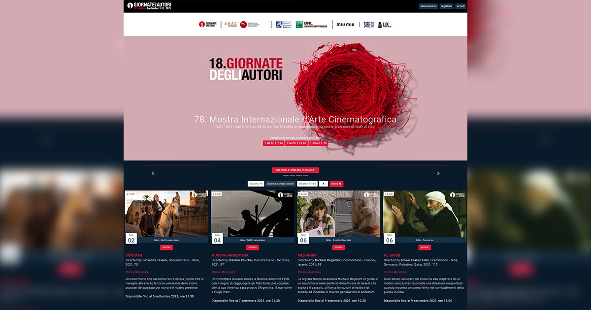 La sala virtuale delle Giornate: quattordicimila visioni in più per il pubblico italiano disponibili su Biennale Channel