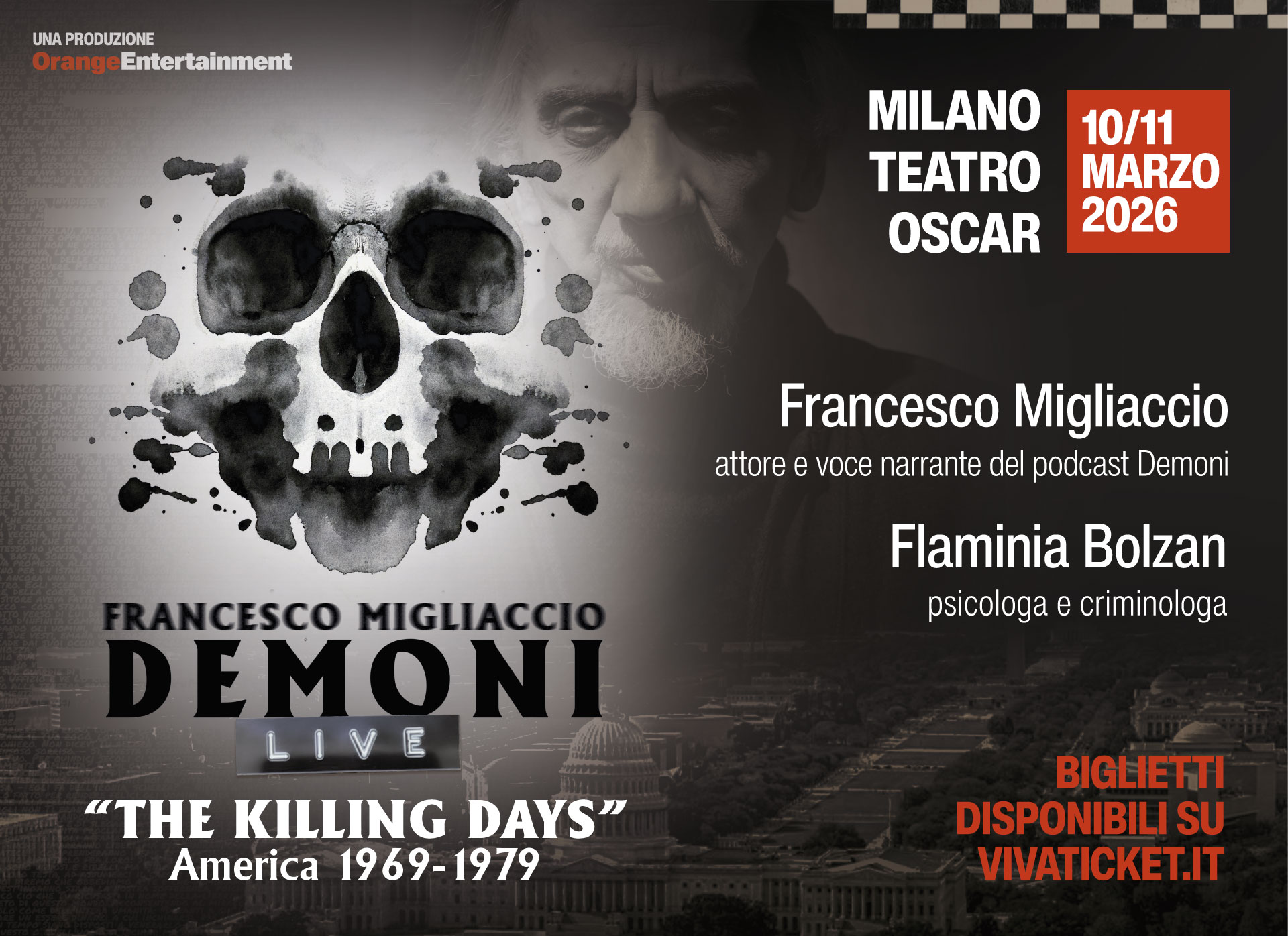 Demoni Live: The Killing Days, Francesco Migliaccio porta a teatro il podcast che ha conquistato l'Italia