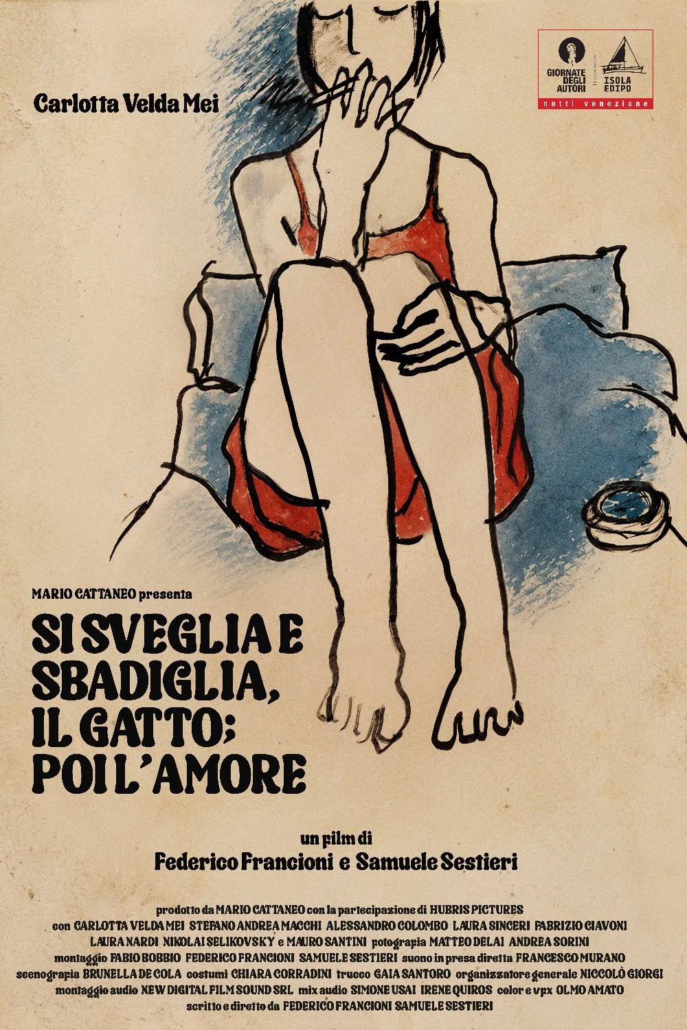 Si sveglia e sbadiglia, il gatto; poi l'amore